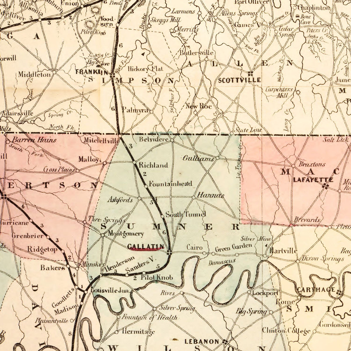 Vintage Tennessee Maps