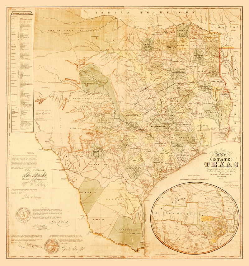 Size comparison using Vintage Map of Texas 1853