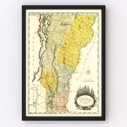 Vermont Vintage Map 1814
