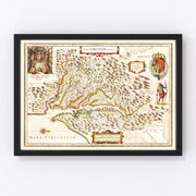 Virginia Vintage Map 1644