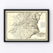 Virginia Vintage Map 1876