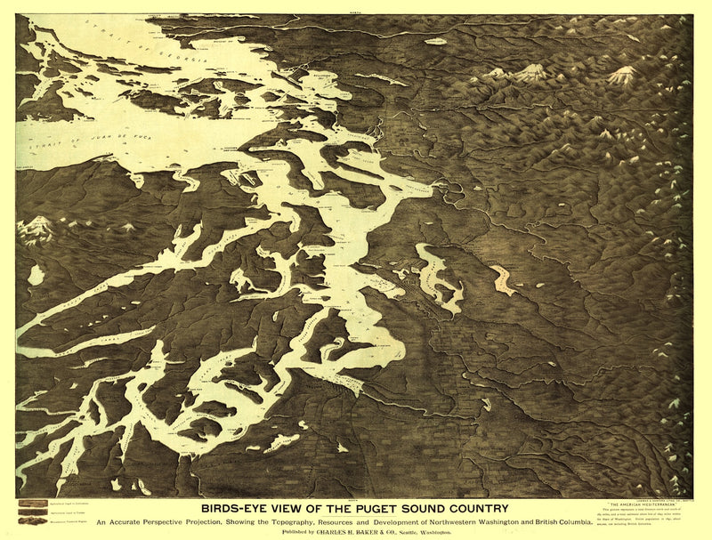 Size comparison using Vintage Map of Washington 1891
