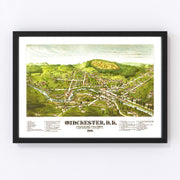Winchester Vintage Map 1887