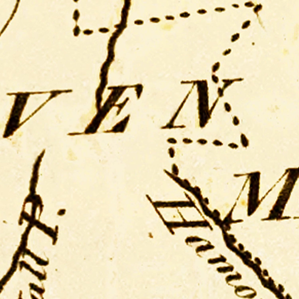 Restored historic details from the 1795 state map of Connecticut, Connecticut