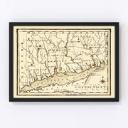 Connecticut Vintage Map 1795