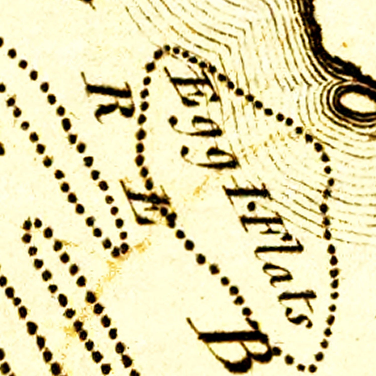 Restored historic details from the 1795 state map of Delaware, Delaware