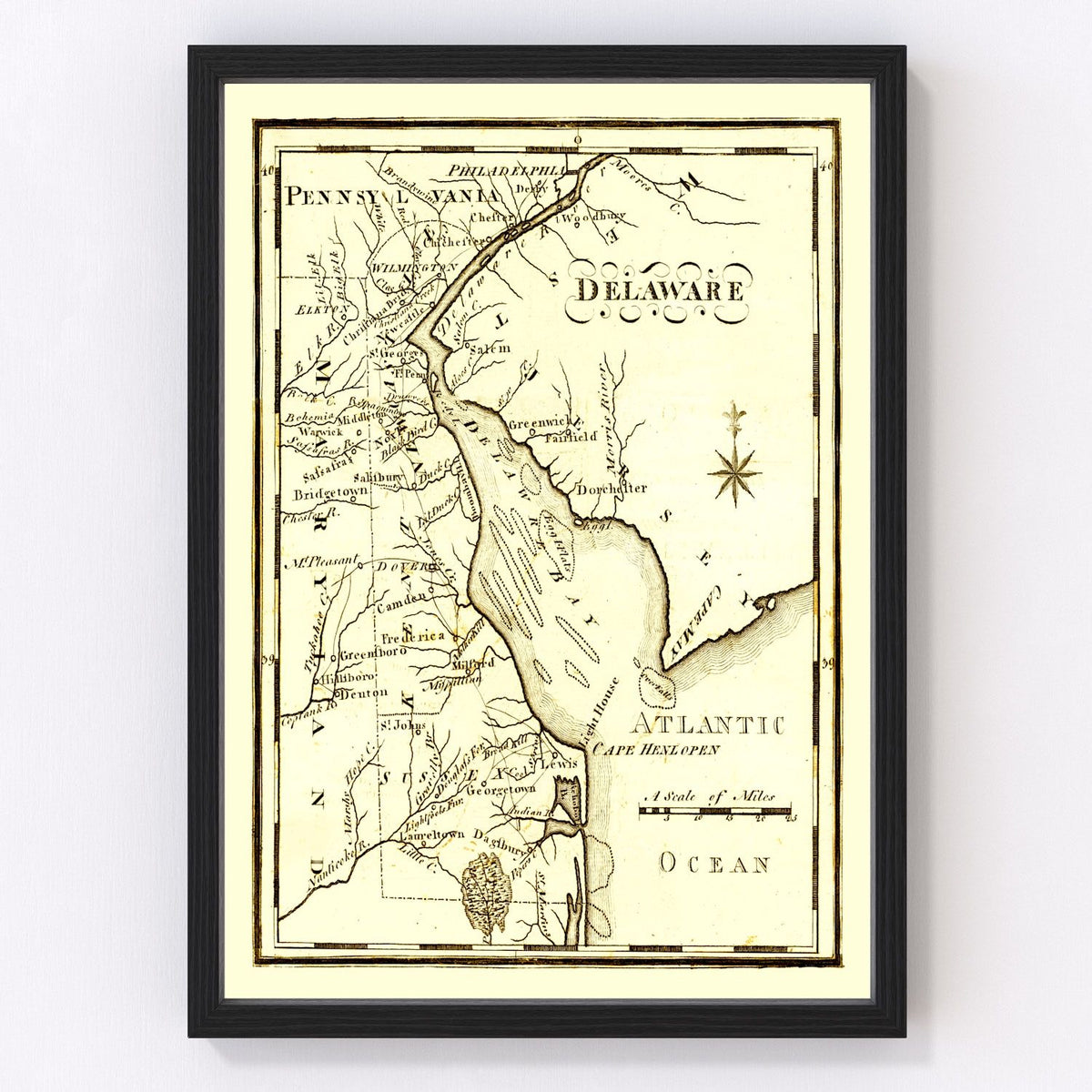 Delaware Vintage Map 1795