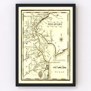 Delaware Vintage Map 1795