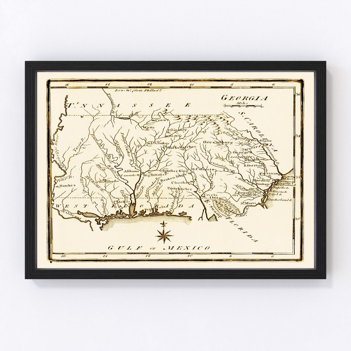 Georgia Vintage Map 1795
