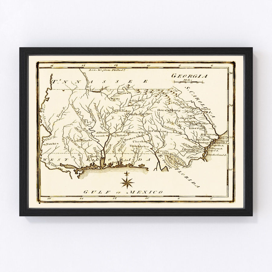 Georgia Vintage Map 1795
