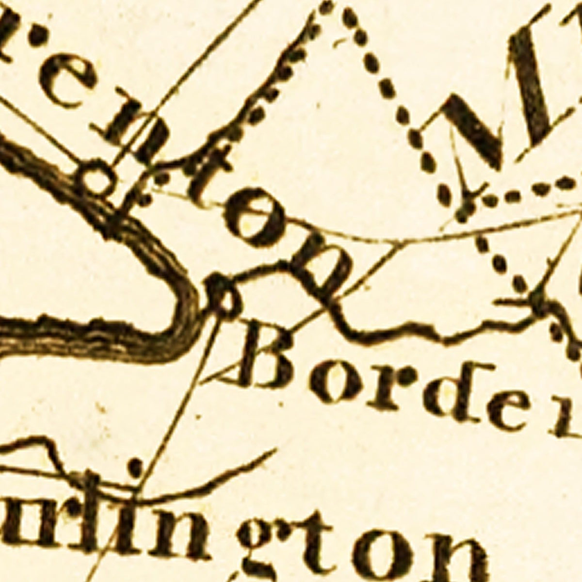 Restored historic details from the 1795 state map of New Jersey, New Jersey
