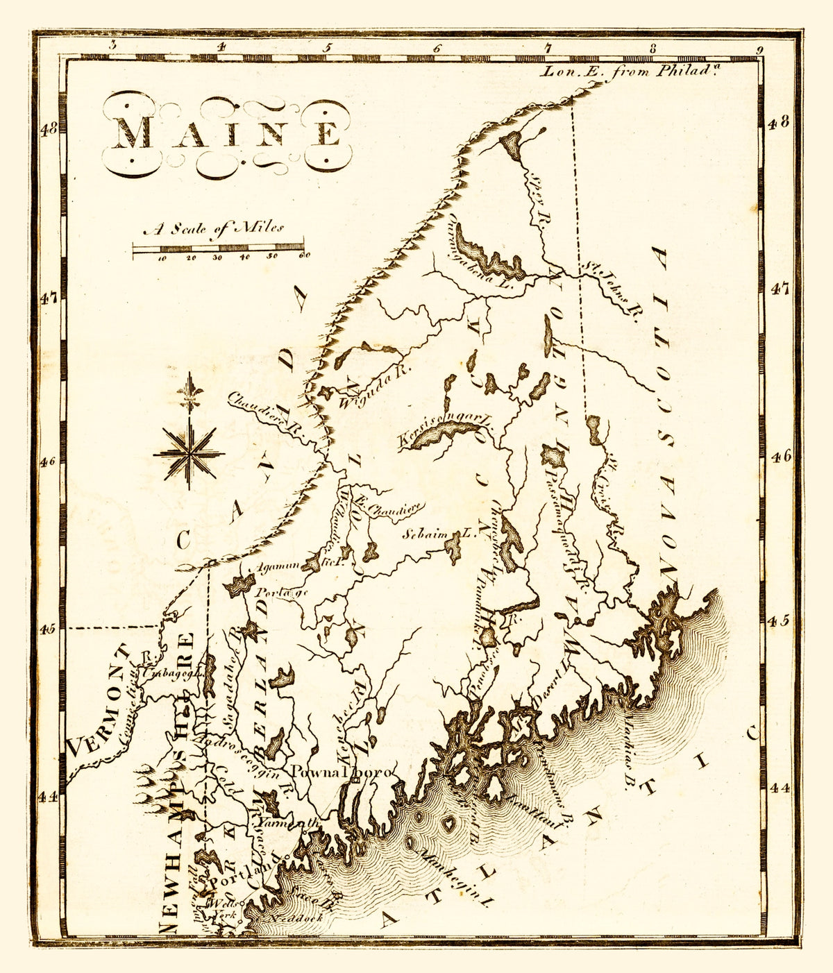 Preview of Vintage Map of Maine 1795