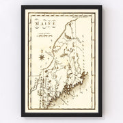 Maine Vintage Map 1795