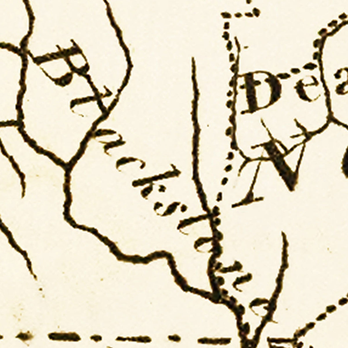 Restored historic details from the 1795 state map of Massachusetts, Massachusetts