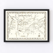 North Carolina, Tennessee, Virginia, South Carolina Vintage Map 1795