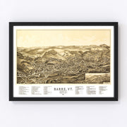 Barre Vintage Map 1891