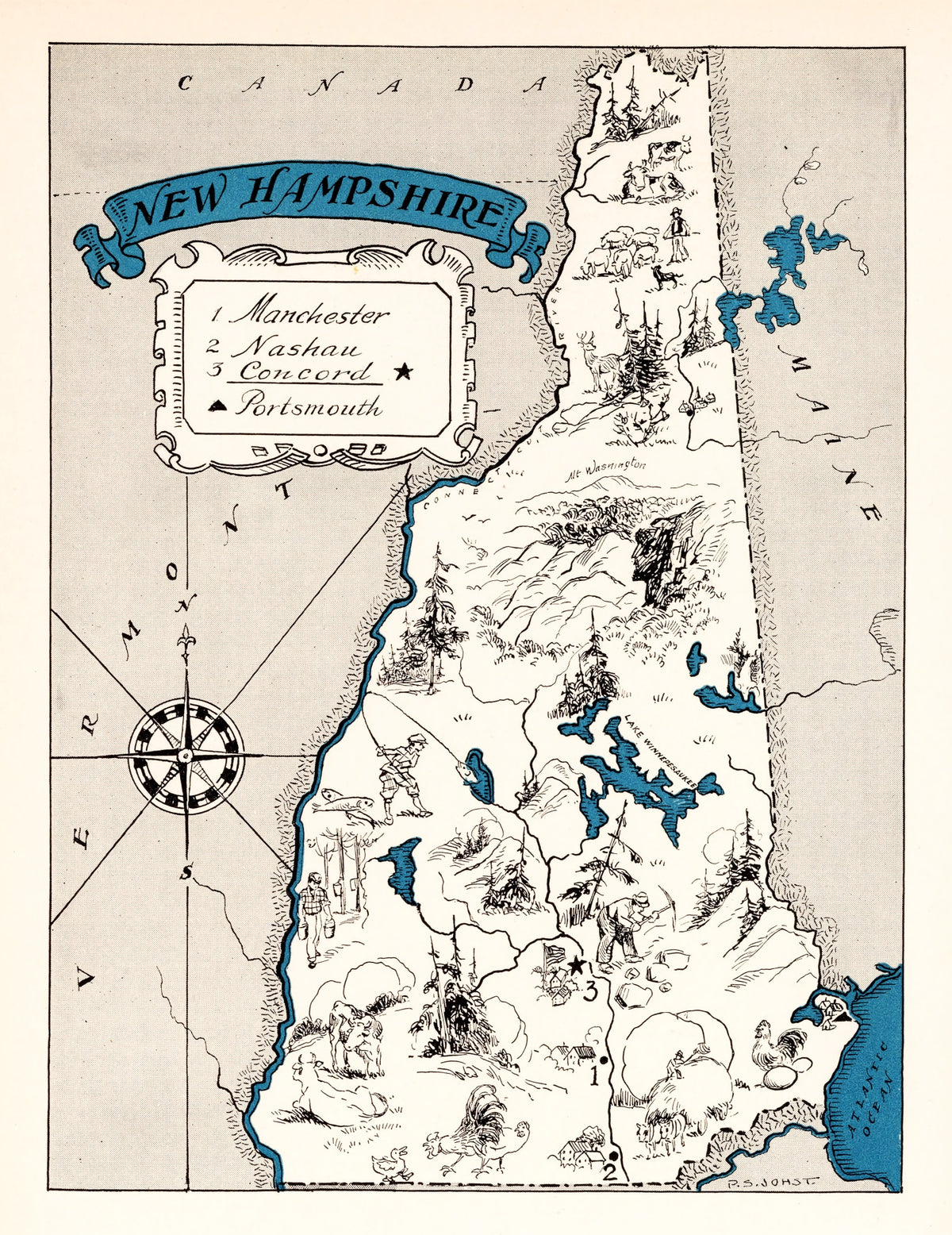 Preview of Vintage Map of New Hampshire 1931