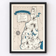New Hampshire Vintage Map 1931