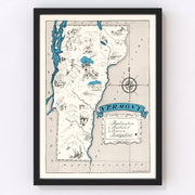 Vermont Vintage Map 1931