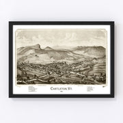Castleton Vintage Map 1886
