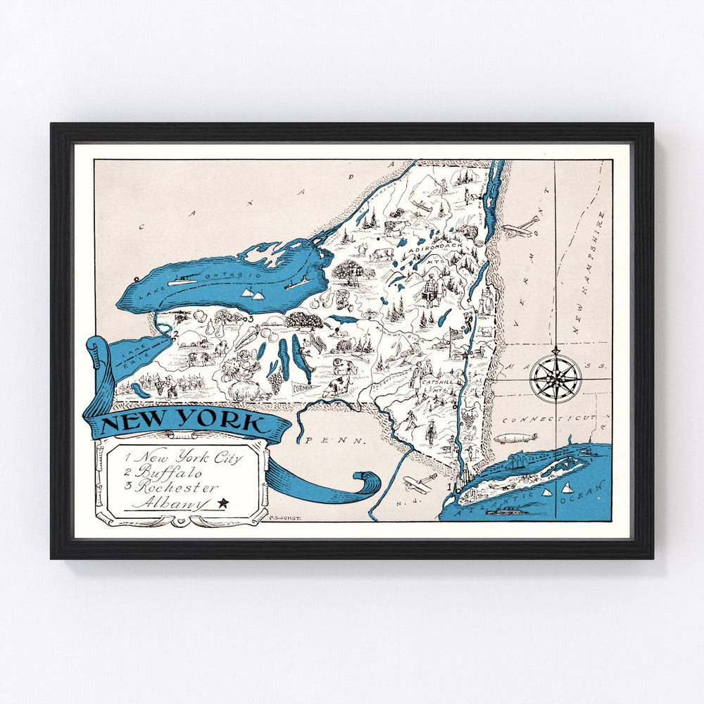 New York Vintage Map 1931