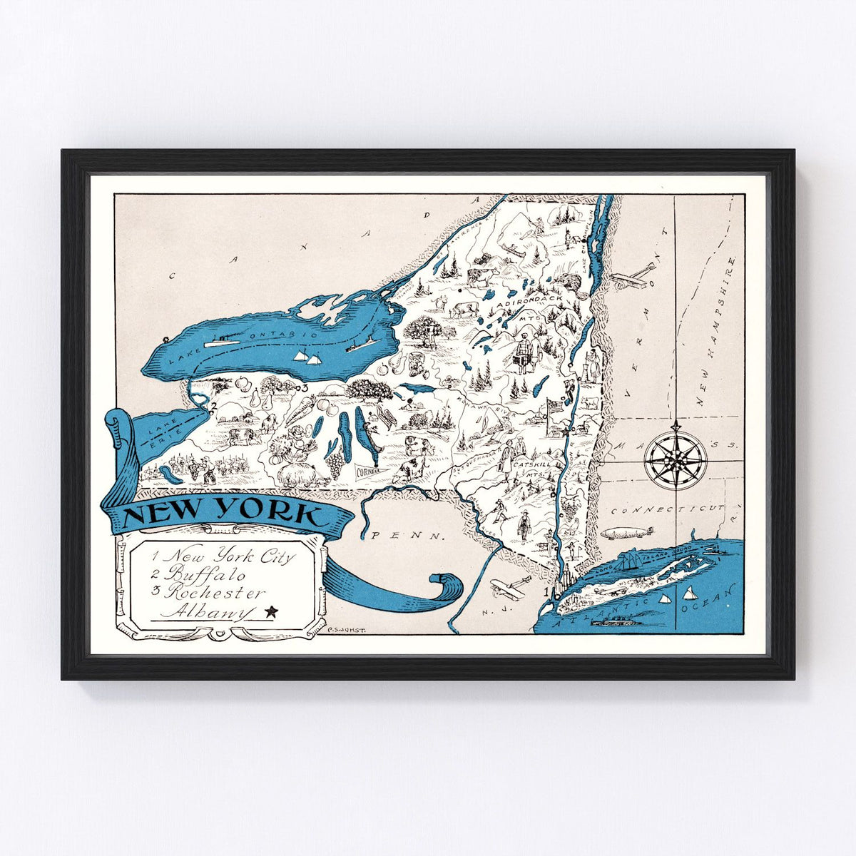 New York Vintage Map 1931