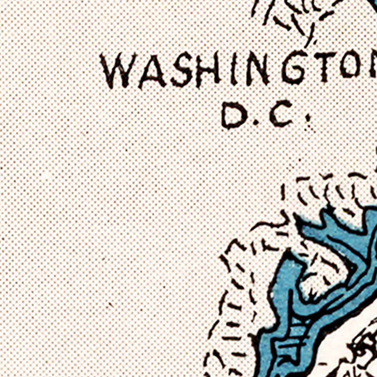 Restored historic details from the 1931 state map of Maryland, Maryland