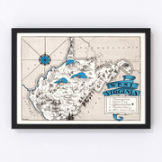 West Virginia Vintage Map 1931