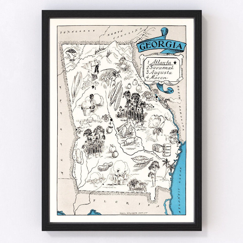 Georgia Vintage Map 1931