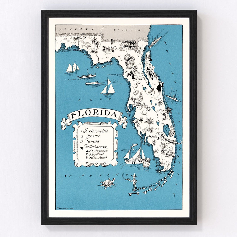 Florida Vintage Map 1931