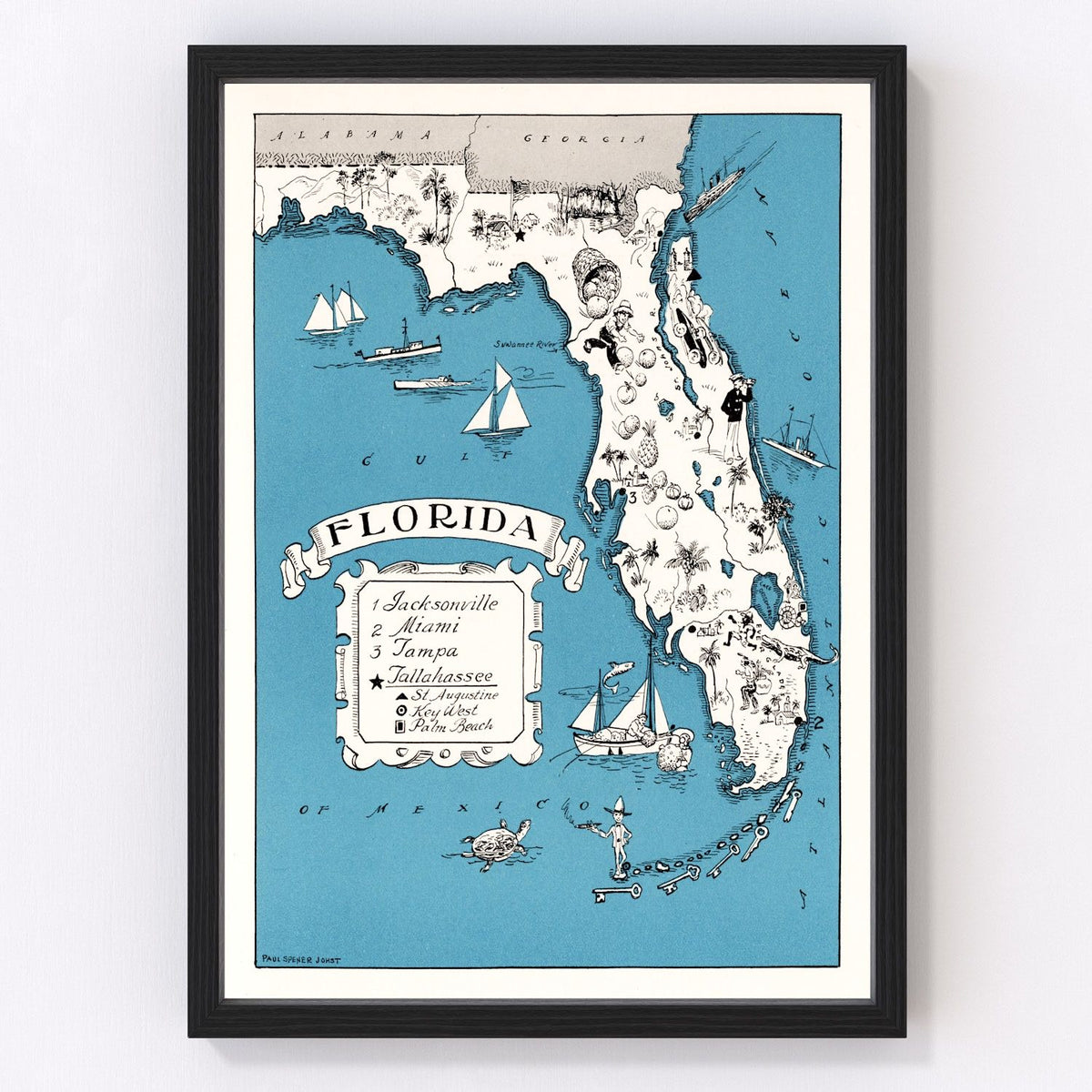Florida Vintage Map 1931