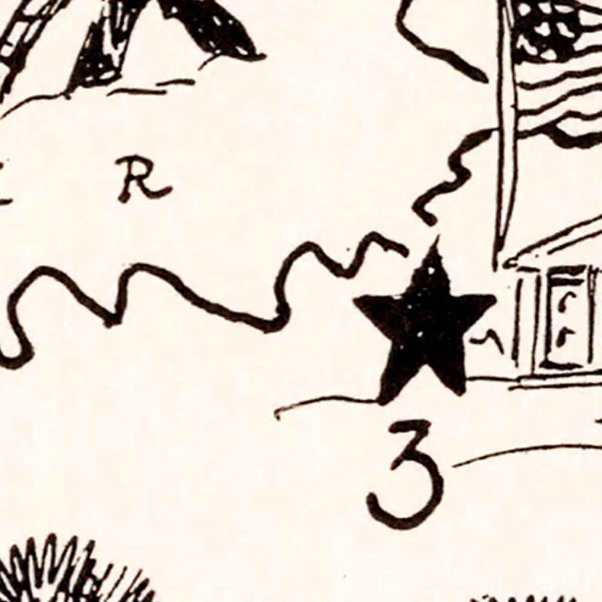Restored historic details from the 1931 state map of Alabama, Alabama