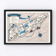Tennessee Vintage Map 1931