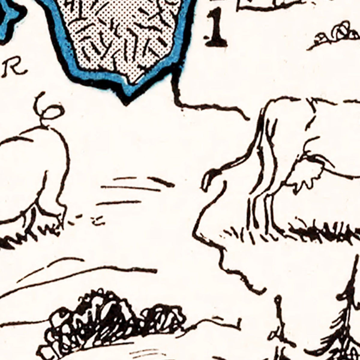 Restored historic details from the 1931 state map of Kentucky, Kentucky