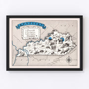 Kentucky Vintage Map 1931