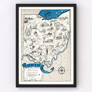 Ohio Vintage Map 1931