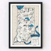 Indiana Vintage Map 1931