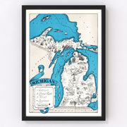 Michigan Vintage Map 1931