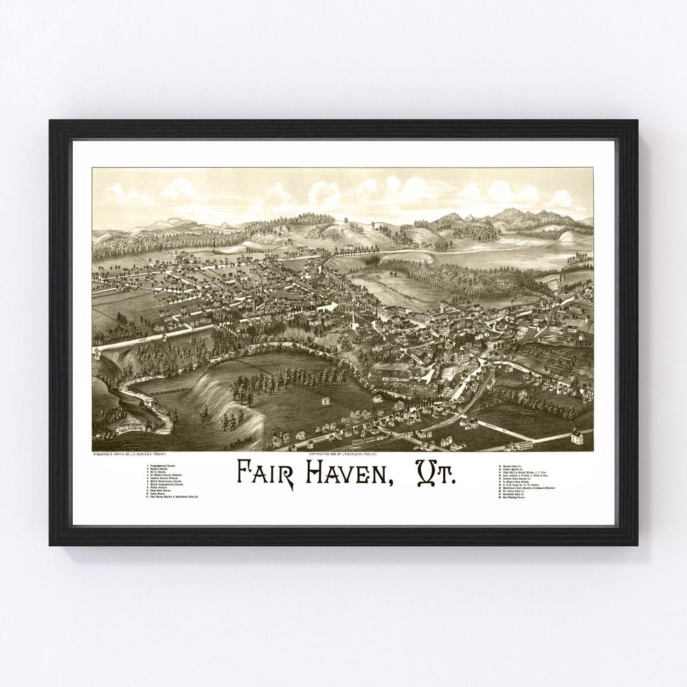 Fair Haven Vintage Map 1886