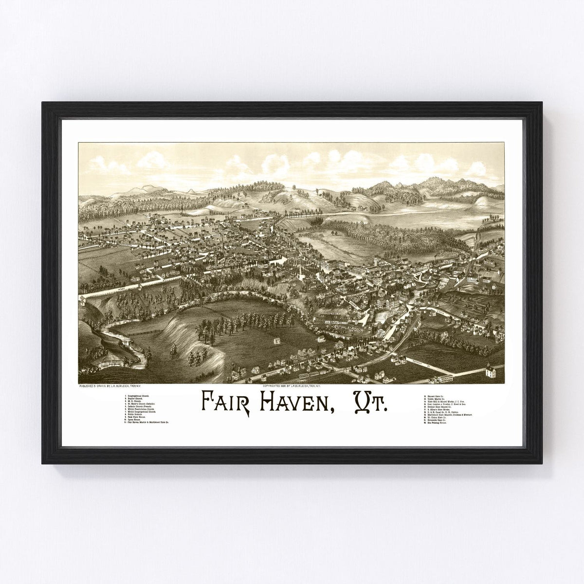 Fair Haven Vintage Map 1886