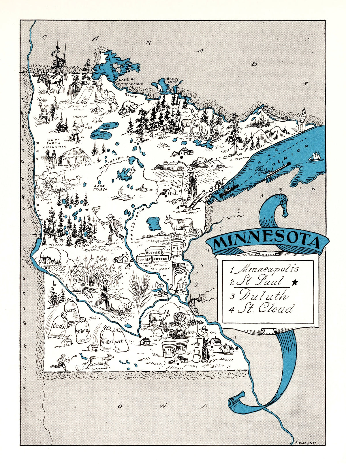 Preview of Vintage Map of Minnesota 1931