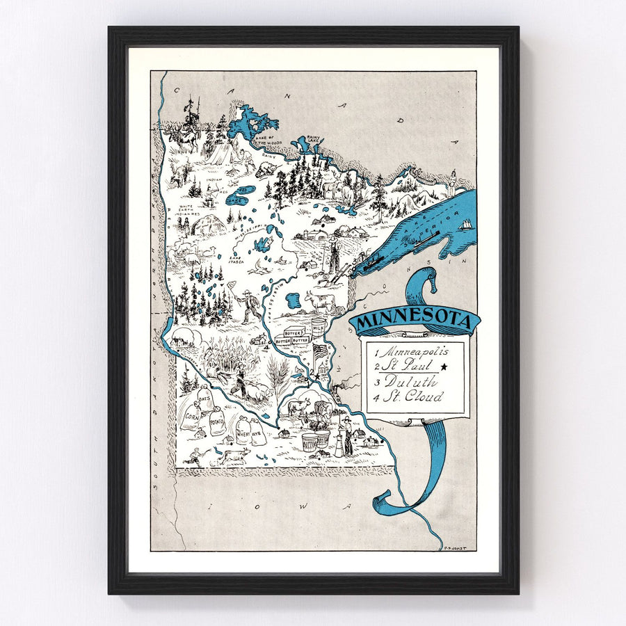 Minnesota Vintage Map 1931