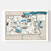 map of North Dakota