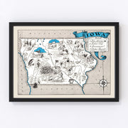 Iowa Vintage Map 1931