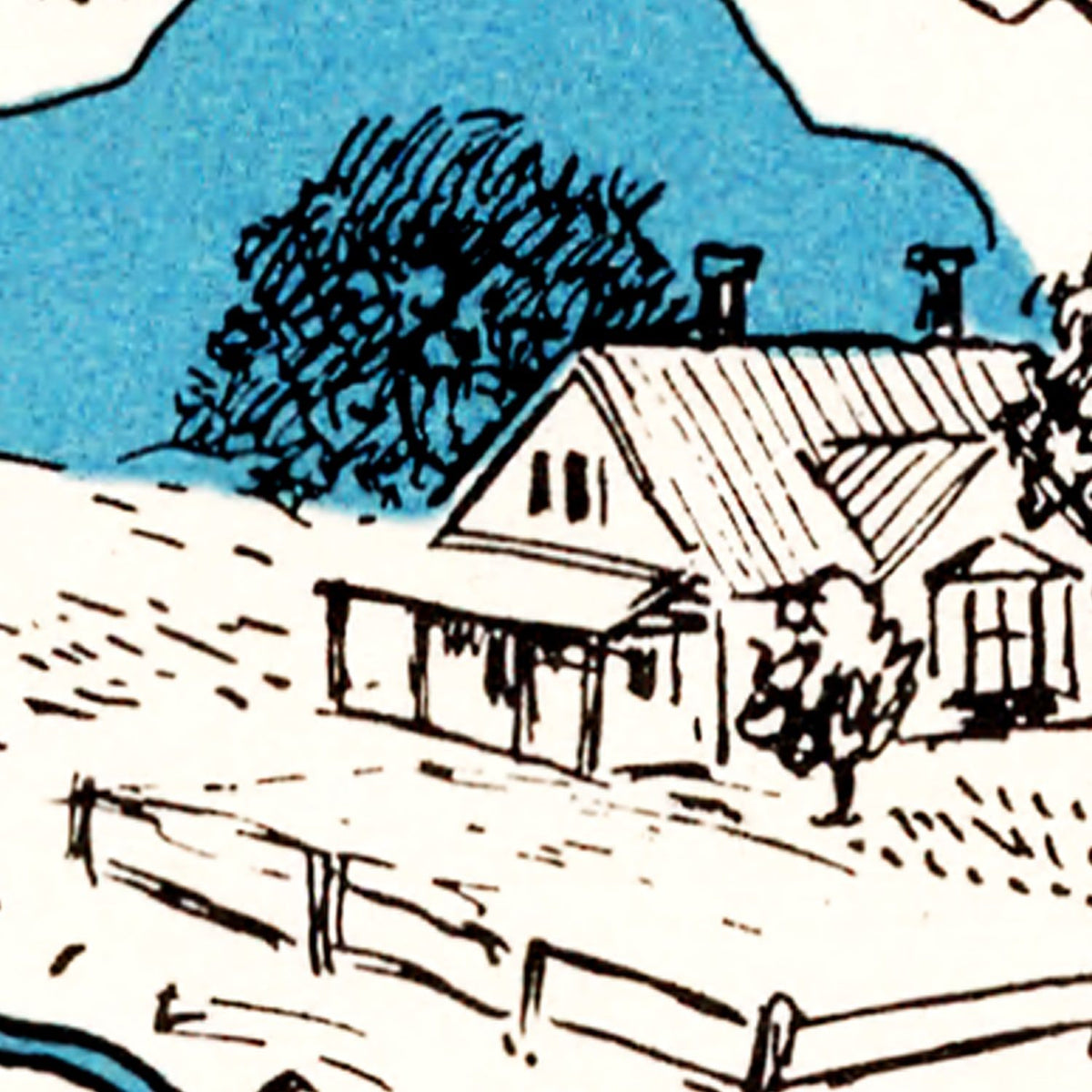 Restored historic details from the 1931 state map of Kansas, Kansas
