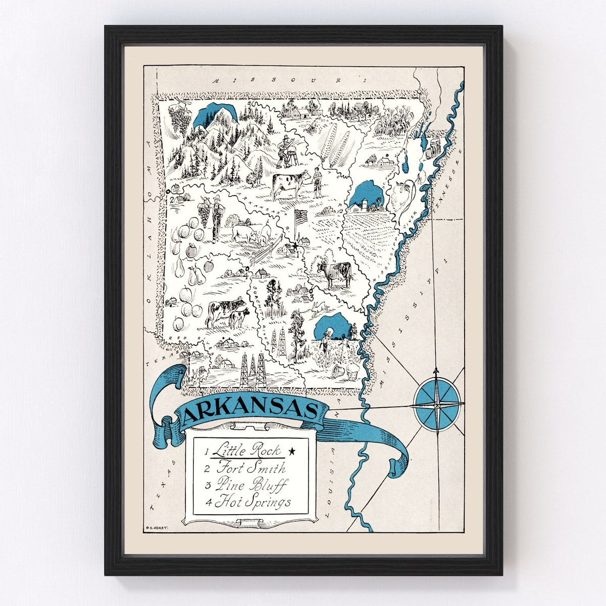 Arkansas Vintage Map 1931