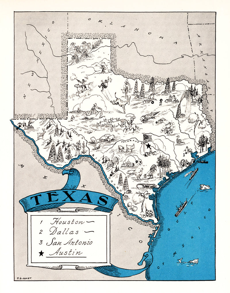 Size comparison using Vintage Map of Texas 1931