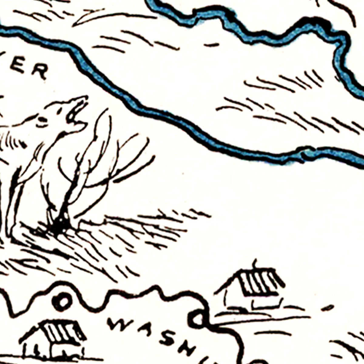 Restored historic details from the 1931 state map of Oklahoma, Oklahoma