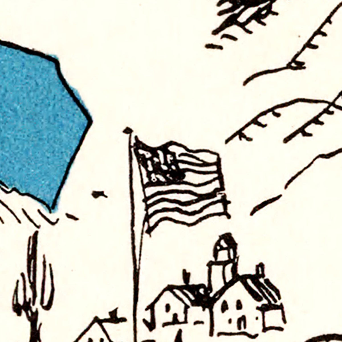 Restored historic details from the 1931 state map of Arizona, Arizona