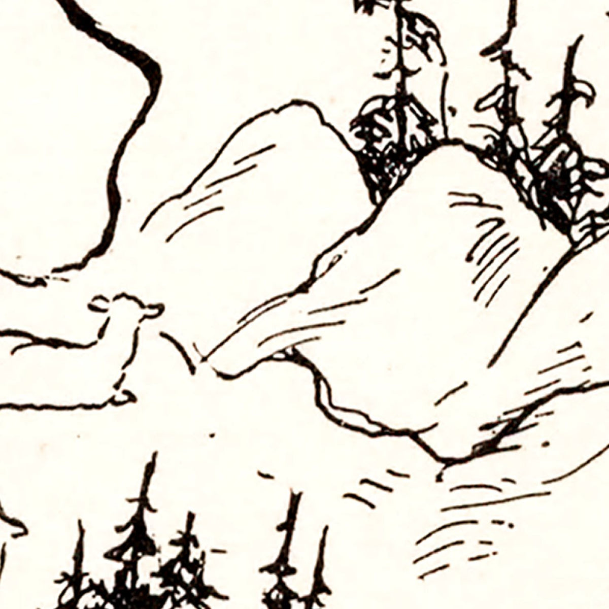 Restored historic details from the 1931 state map of Wyoming, Wyoming